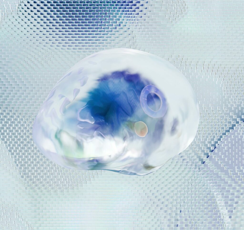 3D rendered abstract brain concept with neural network.